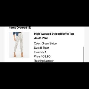 Express high waisted ruffle ankle pants